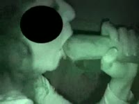 Slut jacking off horse dick while sucking it